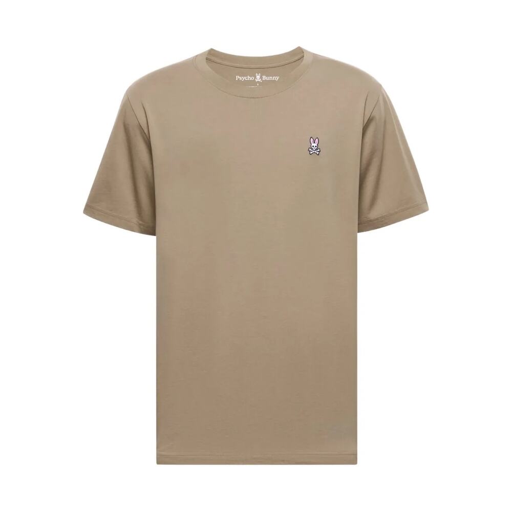 Psycho Bunny Men's Classic Crew Neck T-Shirt Pima Cotton Antique Taupe